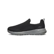 (店+)【SKECHERS】54626-BLK Skechers斯凱奇 GO WALK Max 一腳蹬 軟底舒適 網面 日常休閒城市通勤 老人鞋 夏季黑武士 透氣支撐 低幫 健步鞋 男款 黑灰