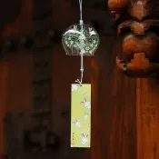 手工玻璃風鈴 禮物 小掛飾 風鈴掛件 祈福風鈴 日式風鈴創意玻璃櫻花風鈴 臥室掛件鈴鐺冥想女生日式和風少女心掛飾門飾