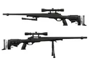 【KC軍品】WELL MB12D戰術版手拉空氣狙擊槍，初速140，可選配(狙擊鏡+腳架) 黑色