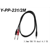 【 大林電子 】STANDER Y-PP-231 2米 3.5mm雙聲道 TRS 轉 6.3mm TS 音源線