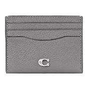 【COACH】經典C LOGO荔枝紋皮革信用卡證件名片隨身卡夾(灰)