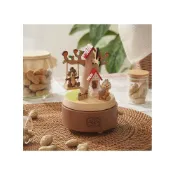 (店+)《文創旗艦店》［奇奇蒂蒂］旋轉盤音樂盒 1064602（迪士尼／音樂鈴／禮品／交換禮物／Wooderful life）