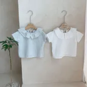 現貨 - 24h發貨 - 優雅荷葉領襯衫 - 正韓童裝 - 韓國製造 - 悠兒貝思