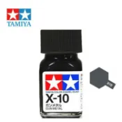 鋼普拉 eye攝影 【鋼普拉】現貨 TAMIYA 田宮 X-10 X10 槍鐵色 亮光 琺瑯漆 油性法瑯漆 模型漆 10ml