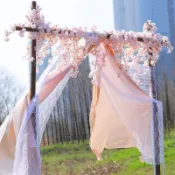 櫻花藤條 仿真花 薔薇花藤 藤條花 假藤蔓 假樹葉 假植物 假爬藤 管道裝飾 假花 花藤 綠植壁掛  婚慶裝飾 活動佈置