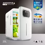 [好買市集] 【SONGEN 松井】雙核制冷觸控螢幕電子冰箱 白 CLT-20L-B
