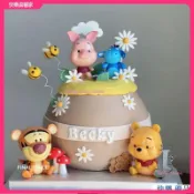 擺件 搪膠款 跳跳虎小飾品 Q版 玩偶 蛋糕擺件 小熊維尼 蛋糕裝飾 公仔 wx1