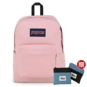 JANSPORT SUPERBREAK PLUS 校園系列後背包 -玫瑰粉