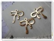 ☆荳荳龍~DIY手作黏土☆zakka小物/玫瑰金/蝴蝶結/18mm*18mm/一份4個10元(DD076)