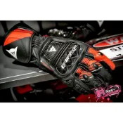 ♚賽車手的試衣間♚ Dainese® Druid 4 黑/紅/白 手套 長手套 防摔 競技 碳纖維 山羊皮