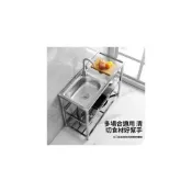 (店+)免運 水槽 不鏽鋼水槽 廚房水槽 流理臺 洗手槽 洗手臺 水槽 單槽 雙槽 帶支架落地式 不鏽鋼洗碗水池 304不銹鋼