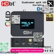 高通CSR新APTX低延遲藍牙5.0同軸光纖發射器電視1拖2耳機OLED屏顯