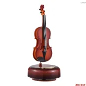 [新] 小提琴音樂盒古典發條音樂盒旋轉音樂盒
