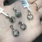 ｛ 晶鑽水晶 天然綠幽靈墜子 大衛星 約10mm 清透度優 招財 事業財 招貴人 加強自信 項鍊 禮物 ｝
