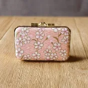 燙金粉色櫻花 印章盒  大小章 雙章盒 公司章 印章盒 結婚禮物