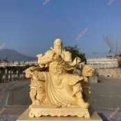 公司🔥免開電子發票🔥 檜木雕夜讀春秋關二爺擺件 實木坐式看書文關公 武財神關羽 開業大號 擺件收藏禮物 關二爺木雕像