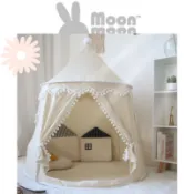 👏桃園💚邁北彼 兒童帳篷 寶寶 遊戲屋 室內 公主 兒童 四角 玩具 棉布 麻M 小城堡