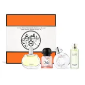 【HOTAI購】【HERMES 愛馬仕 】小香禮盒四入組[絲巾+尼羅河花園+橘彩星光+巴赫尼](7.5mlX4)-國際航空版