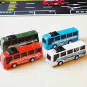 【台灣出貨】【塑膠迴力大巴士玩具車】巴士遊覽車 巴士模型車 交通車 玩具車 小汽車 警車巴士 校車巴士 玩具小車車