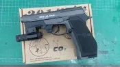【槍工坊】現貨! 紅雷色戰術版 WG 301初速180m/s全金屬CO2槍M84貝瑞塔 加速管加長槍管滅音器滅音管 