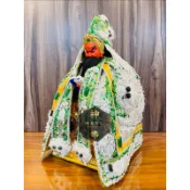 【神佛佛具】高級織布底鑲玉綠底銀龍袍 關聖帝君 關公 文衡帝君 范府千歲 王爺 千歲 8寸8 1尺3