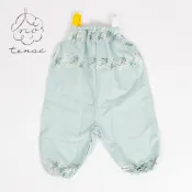tenoe自然風印花 幼童遊戲服 玩沙衣 含收納袋 防水吊帶褲 戲水 玩沙 防水 畫畫衣 玩沙褲 - 那個漂亮的女孩