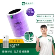 綠綠好日 含RFID_適用 小米 5代 空氣循環淨化器 複合式HEPA抗菌濾網 濾芯