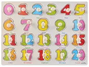 【巧虎隊長】0~20數字手抓板 / 彩色木製坎入式拼板