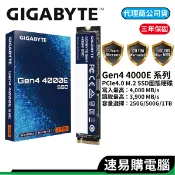 GIGABYTE技嘉 Gen4 4000E M.2 256G 512G 1TB SSD PCIe4 固態硬碟