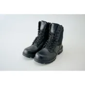 (店+)【合眾五金】【悍馬】工作鞋【悍馬】H-6533 高筒戰鬥靴型橡膠鞋底安全鞋頭層牛皮+帆布鞋面 寬楦設計 透氣網布