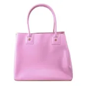 agnes.b New York三層皮革手提包(大粉）/展示品