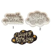 【捷運江翠站】🔆現貨🔆👍生日快樂 happy birthday英文裝飾矽膠模具