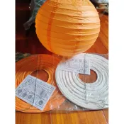 *10吋-25CM 彩繪裝飾用圓形彩色紙燈籠 提燈握把  *金色.銀色亮面魔帶 軟鐵絲 封口束帶 台灣製