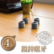 鍍鋅螺牙(四入ㄧ組) 一吋鐵管專用 MIT 連接鐵管 配件 層架配件 比架王
