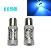 2顆 冰藍光 1156 7506 BA15S P21W 16燈 80W LED燈 IC恆流 高亮 轉向燈 倒車燈 剎車燈