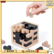 【桃園出貨】 木製魔鬥異形拼圖 54T解壓魯班鎖 俄羅斯方塊 智力魔豆 智力思維能力