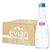 【Costco好市多】Evian 氣泡天然礦泉水 330毫升 X 20入 Evian Sparkling Natural Mineral Water 330 ml X 20-Count