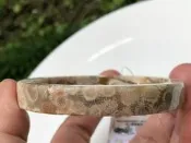 18.62圍天然玉石珊瑚玉菊花石手鐲玉鐲鐲子手環方鐲款公主鐲珠寶玉石首飾飾品