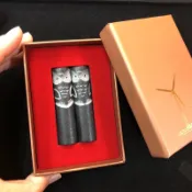 祈福貓頭鷹印章 結婚對章 玄武岩-招財石 免費刻印 印章