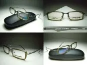 【信義計劃眼鏡】全新真品 pierre cardin 皮爾卡登光學眼鏡, 法國巴黎精品, 德國金屬條紋膠框鏡架, 搭配褲子皮帶外套