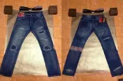 CLOT  Dynasty Lucky Bronze Denim 青銅 破壞  牛仔褲