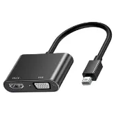 (Arum)Mini DP轉HDMI+VGA數位影音轉接線 4K高清Mini DisplayPort to 2合1訊號轉接器