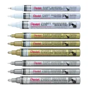 Pentel 飛龍｜油漆筆 (極細字/細字/粗字) 白色/金色/銀色｜MFP10/MSP10/MMP10【諾貝爾】