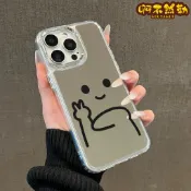舉手小表情 手機殼 適用於VIVO Y36 鏡面 防摔 硬殼 Y19 Y20S Y21 Y50 Y27 Y72 保護殼