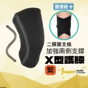 護膝套 (台灣製) 彈簧條支撐 醫療級護膝 減輕彎曲負擔 容易穿套 後交叉護膝【強緊束型】HP005B1