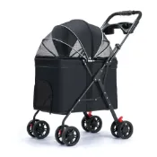 (店+)【IPSKY】一體式折疊推車（一鍵收車 加大座艙 輕量推車 寵物推車 寵物外出 寵物摺疊推車 貓推車 狗推車 中大型犬推車）