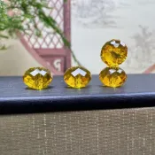 【10顆一包】爆閃暴力黃水晶盤珠切面琉璃扁珠刻面散珠DIY手工串珠手鍊項鍊配珠