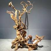 楓林宜居 天然風化木枯木根雕杜鵑根擺件民宿玄關家居古風裝飾個性化擺件
