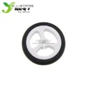 ZJ327 直徑34mm miniQ小車N20電機橡膠輪 碼盤34*7好品質 3PI 169-02379