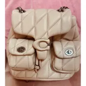 #COACH 專櫃款的 TABBY 絎縫皮革 後背包#美國代購購入#全新品#限賣